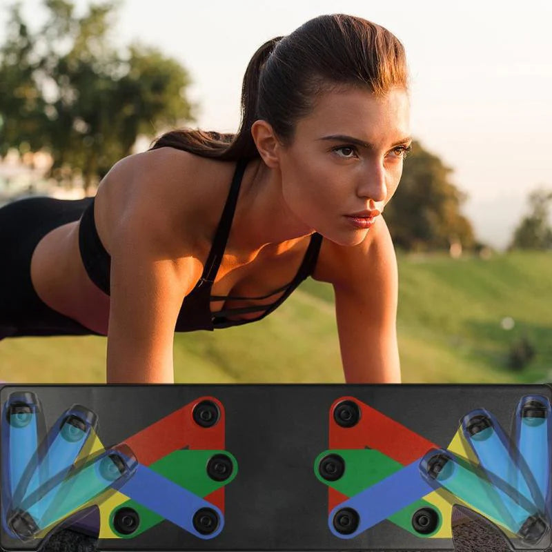 Nine-Function Push-Up Board Bracket for Indoor