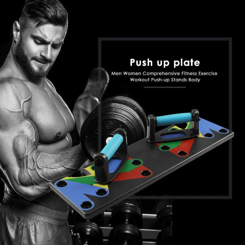 Nine-Function Push-Up Board Bracket for Indoor
