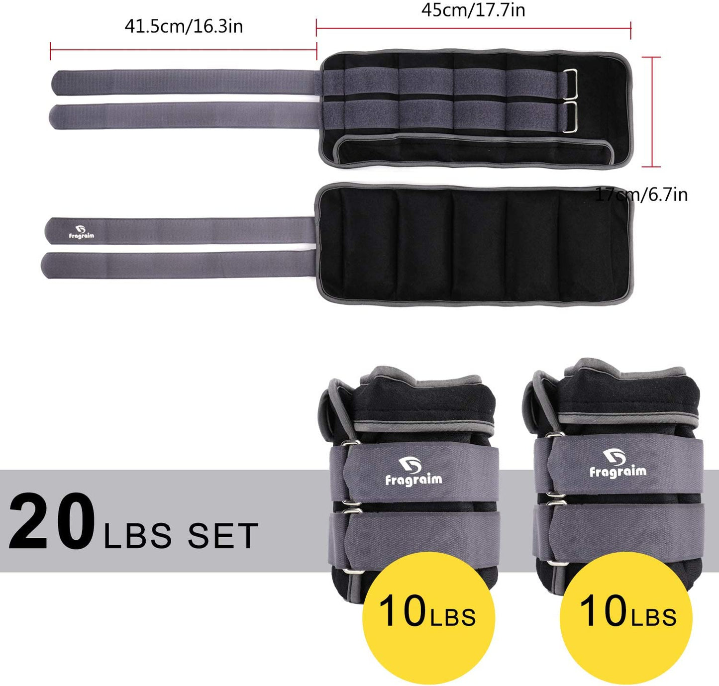 Adjustable Ankle Weights - PAIR